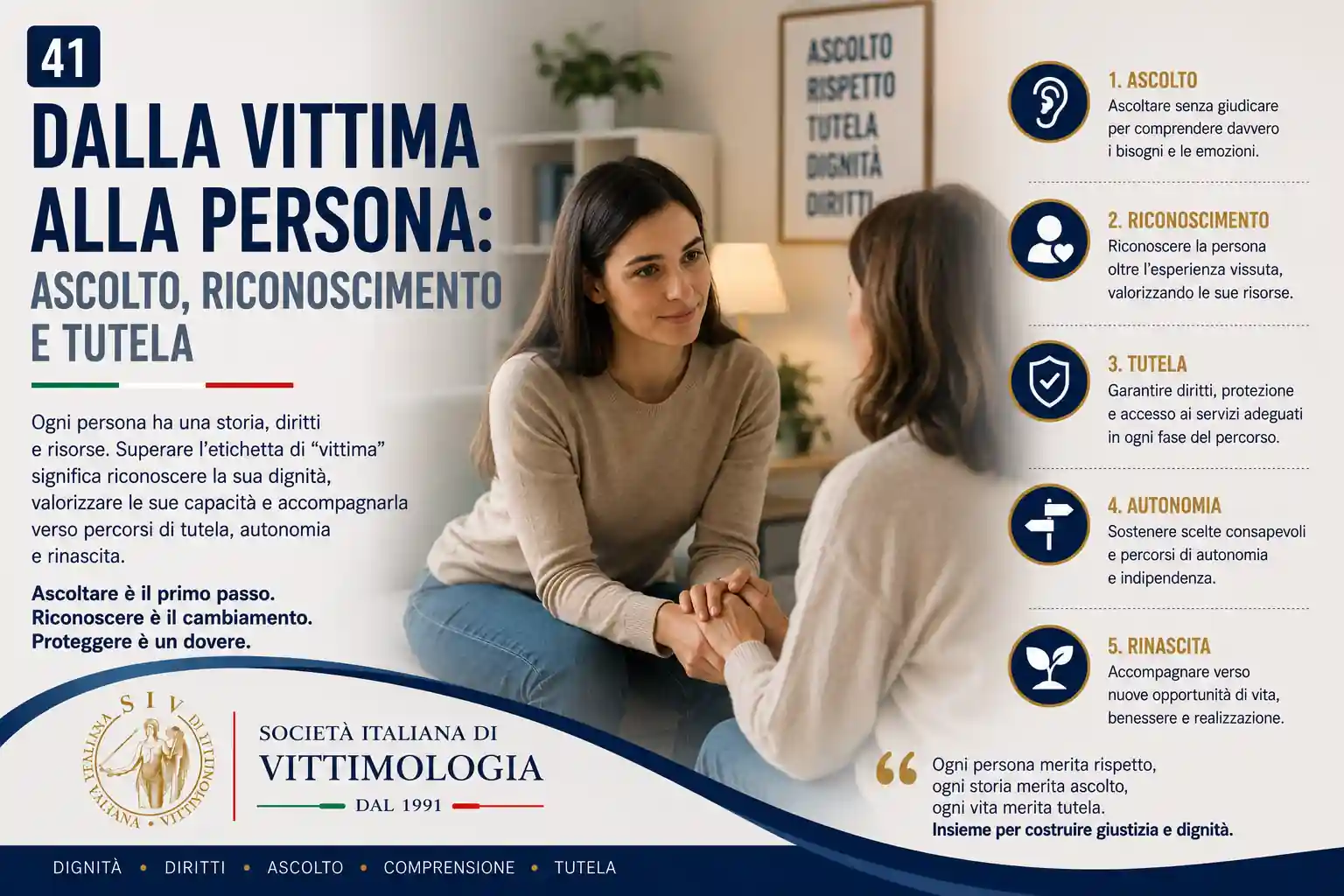 Dalla vittima alla persona: perché ascolto, riconoscimento e tutela devono procedere insieme